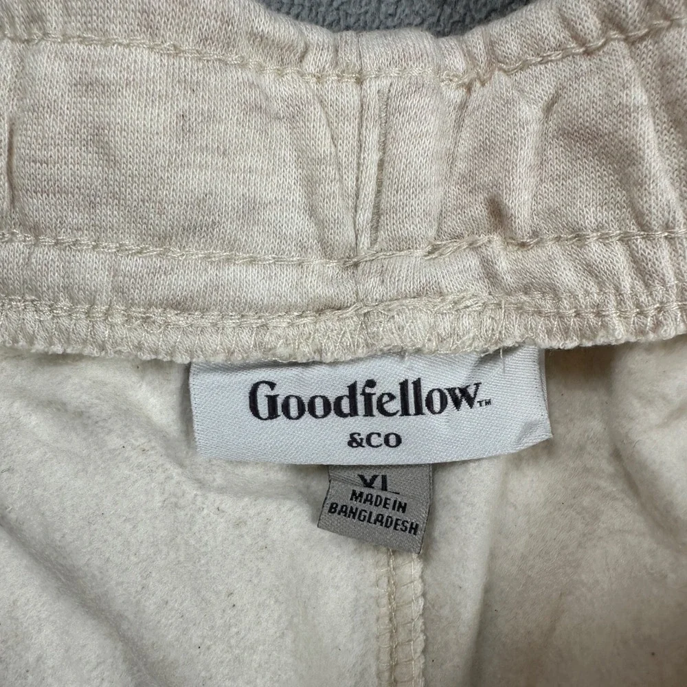 Goodfellow & Co Mens Jogger Pants XL Beige Relaxed Fit Drawstring Elastic W NWT